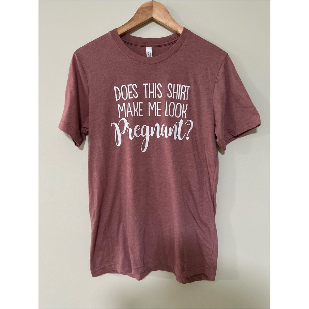 ☀️3/$15☀️Maternity Announcement Bella Canvas Graphic Tee M Pink Pregnancy Shirt